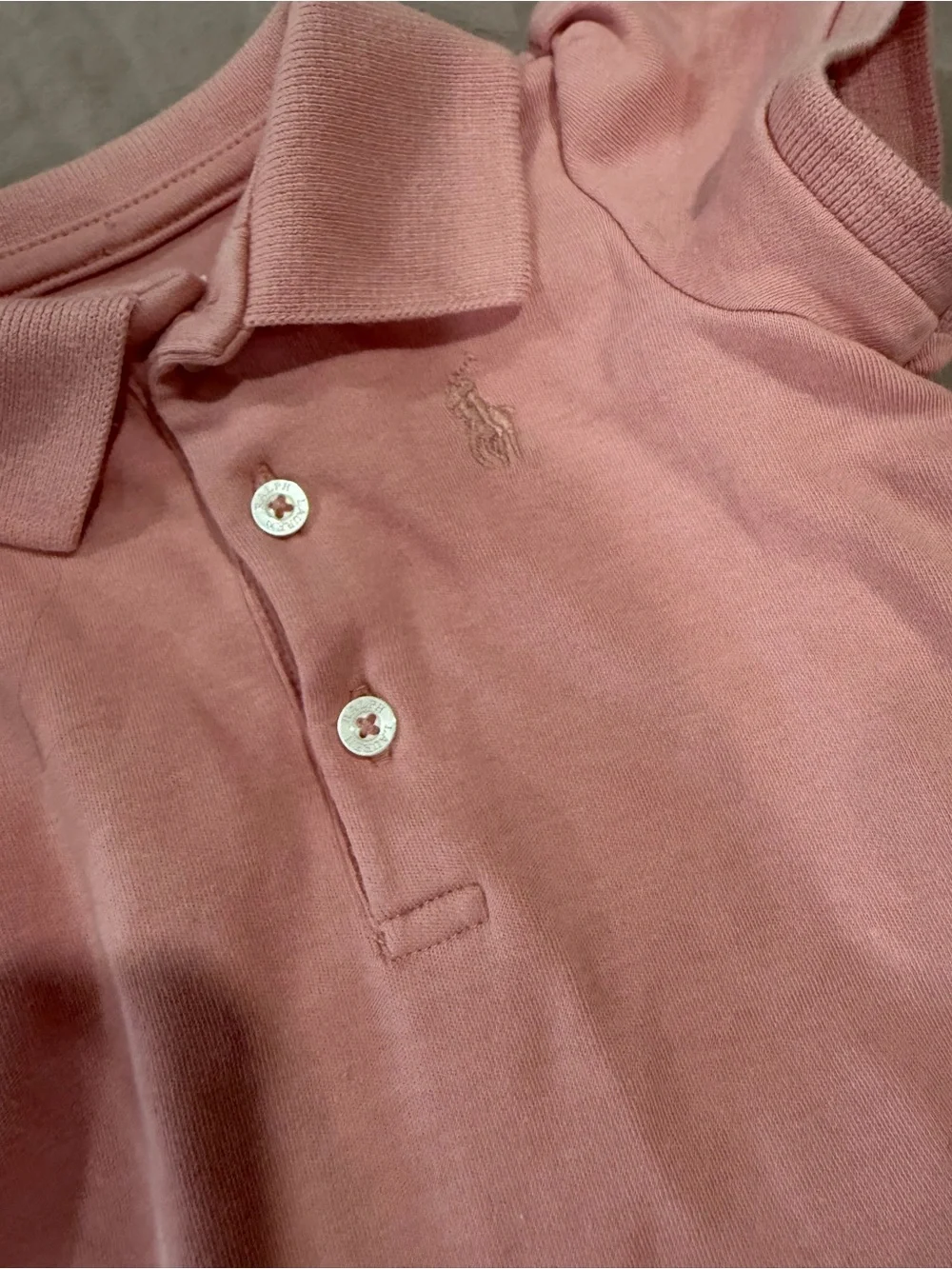Ralph Lauren Pink Polo Ruffle Baby Bodysuit
